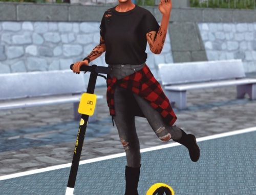 Electric Scooter Poses at Katverse