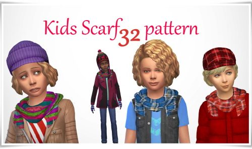 Elise Hair Kids version & Scarf at Birksches Sims Blog