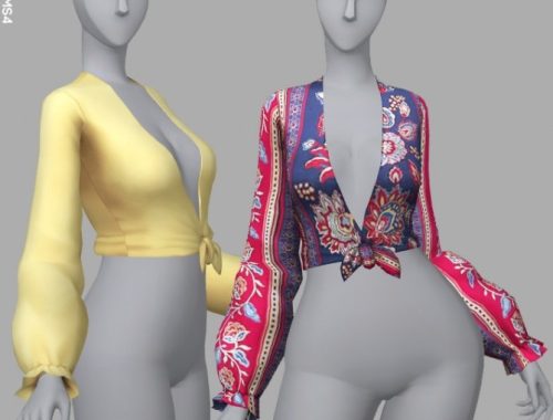ELIZA TOP & BERMUDA at Candy Sims 4