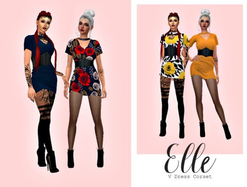 Elle - V Tees Dress Corset - Recolor NitroPanic