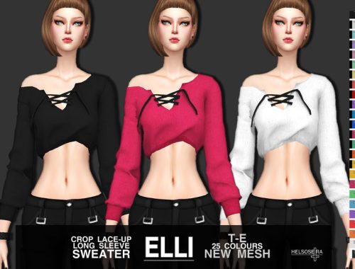 ELLI - Lace-up Crop Top