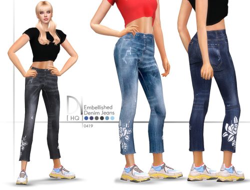 Embellished Denim Jeans