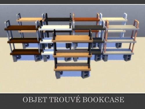 Empty Discover University Bookshelves with Slots by Teknikah at Mod The Sims