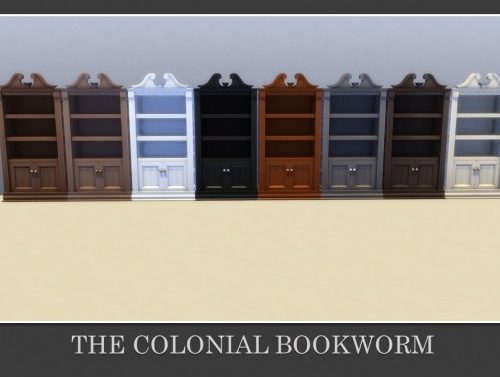 Empty Discover University Bookshelves with Slots by Teknikah at Mod The Sims