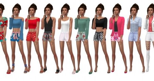 EP01 BELTED SHORTS at Sims4Sue