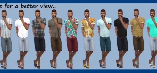 EP01 CUFFED SHORT SLEEVED SHIRT at Sims4Sue