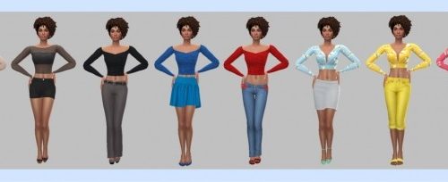 EP02 SLEEVED CROP TOP at Sims4Sue