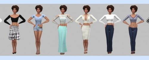 EP02 SLEEVED CROP TOP at Sims4Sue