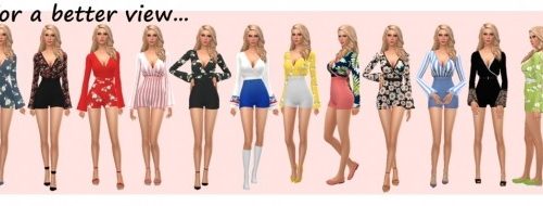 EP03 FLARED SLEEVE ROMPER at Sims4Sue