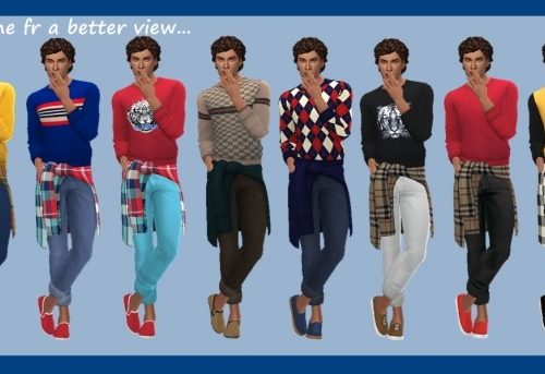 EP04 TIED SHIRT OUTFIT at Sims4Sue