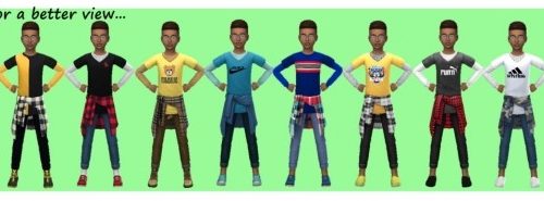 EP04 TIED SHIRT OUTFIT (CM) at Sims4Sue
