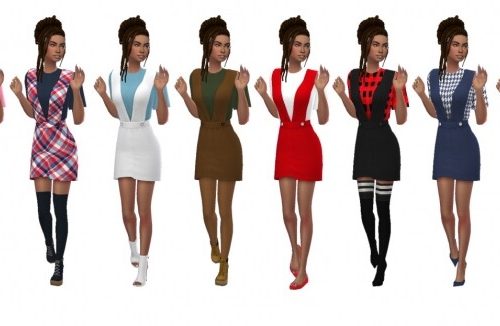 EP08 PINAFORE DRESS at Sims4Sue