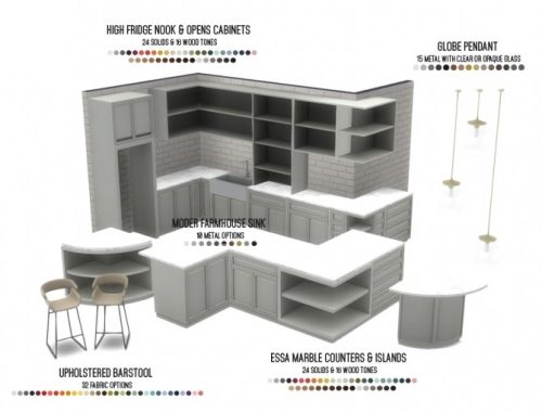 Essa Modern Kitchen Set 14 New Objects at Simsational Designs