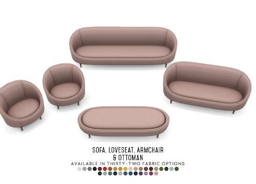 Ether Curved Seating Four New Options at Simsational Designs