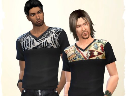 Ethno Man Shirt by Chalipo at All 4 Sims