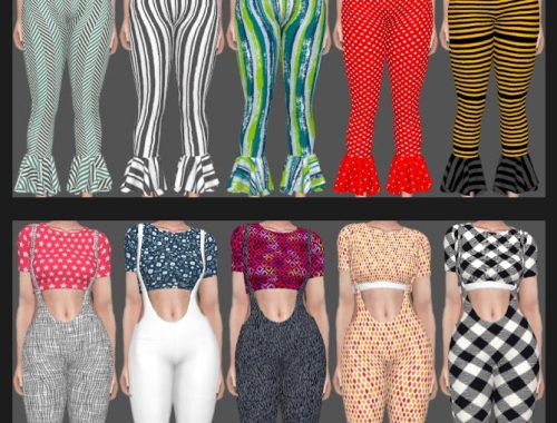 Experiment NitroPanic Dujour Jumpsuits Recolors at Annett’s Sims 4 Welt