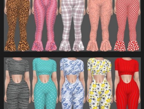Experiment NitroPanic Dujour Jumpsuits Recolors at Annett’s Sims 4 Welt