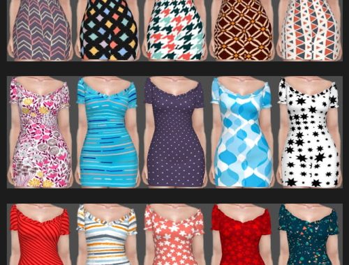 Experiment Sifix2 Dresses Recolors at Annett’s Sims 4 Welt