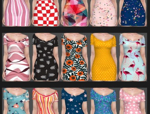 Experiment Sifix2 Dresses Recolors at Annett’s Sims 4 Welt
