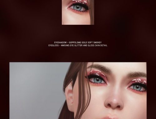 Eye Glitter and gloss at MMSIMS