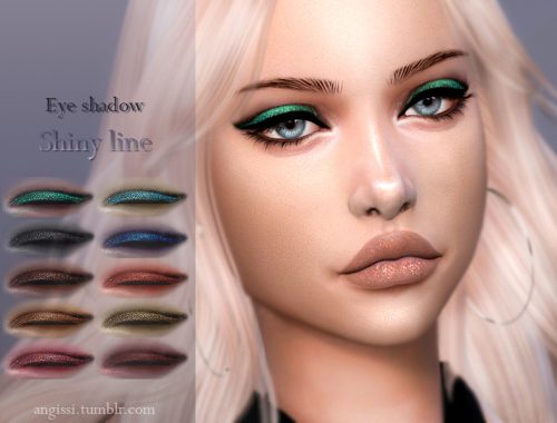 Eye shadow -Shiny line