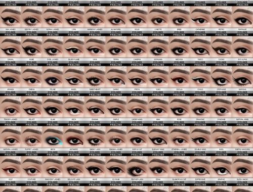 Eyeliner Ultimate collection 96 items at Praline Sims