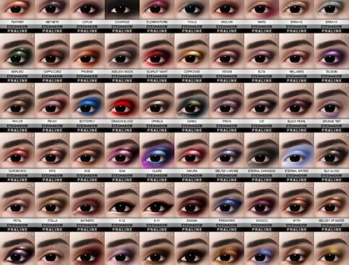 Eyeshadow Ultimate collection 80 items at Praline Sims