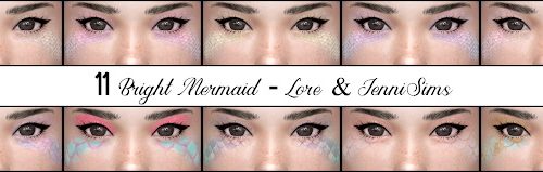 EyeShadow UndineThe Mermaid (11 Swatches) at Jenni Sims