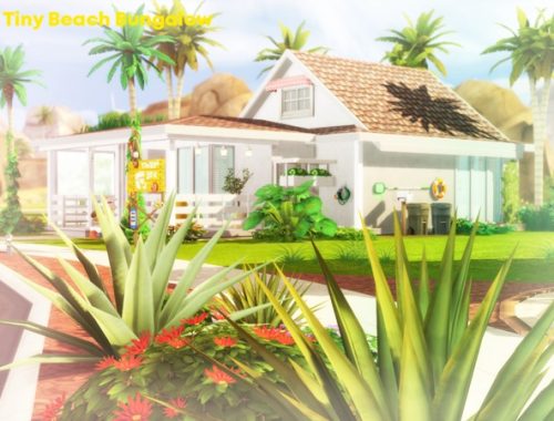 Tiny Beach Bungalow by Pralinesims