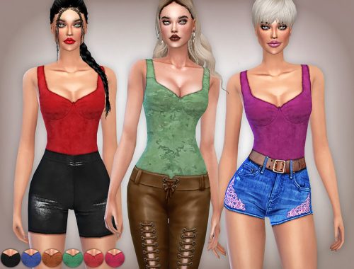 Vegan Suede Sleeveless Top