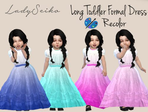 Long Toddler Formal Dress Recolor - Mesh needed
