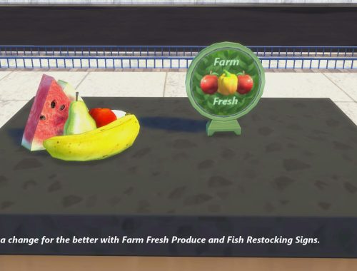 Produce and Fish Market Themed Restock Sign Overrides