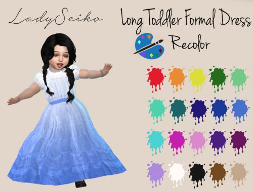 Long Toddler Formal Dress Recolor - Mesh needed