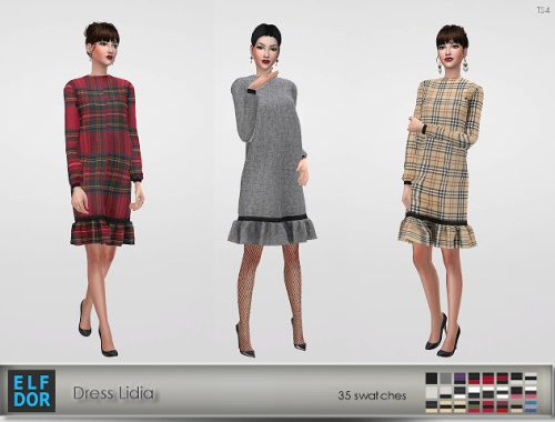 Lidia dress at Elfdor Sims
