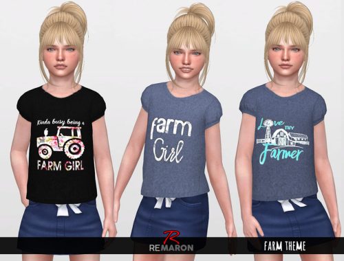 Farm Shirt for Girls Child 01