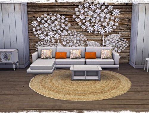 5 Tile Wall Mural/Decal – Golden Autumn Set Part 2 at TaTschu`s Sims4-CC