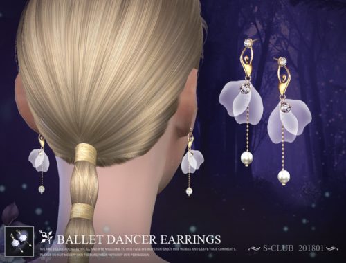 Ballet dancer earrings 201801