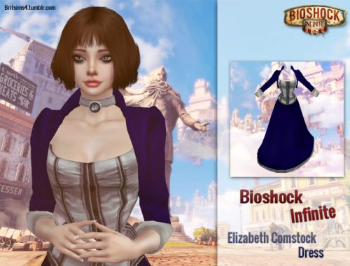 BritSims - Elizabeth Comstock Dress (Bioshock Infinite)