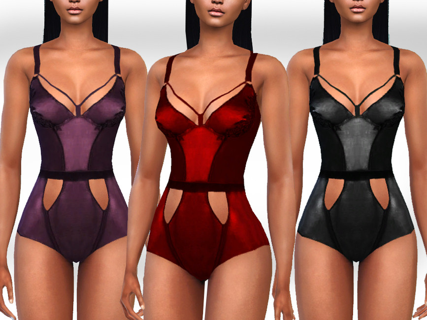 The Sims Resource - Cut Out Bandeau Bodysuit