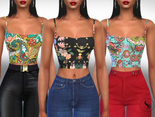 Female Casual Floral Tank Tops