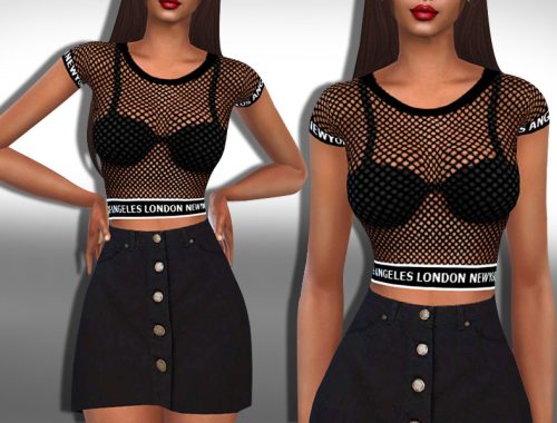 Female Fishnet Tops