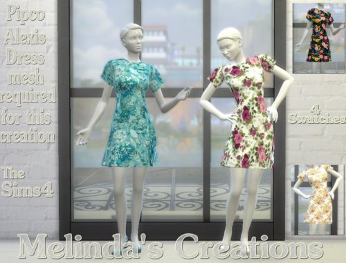 Female Floral Cotton Alexis Dress - Mesh needed