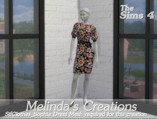 Female Floral Sophie Dress -Mesh Needed