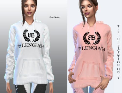 Female hoodie in pastel colors