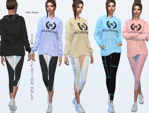 Female hoodie in pastel colors
