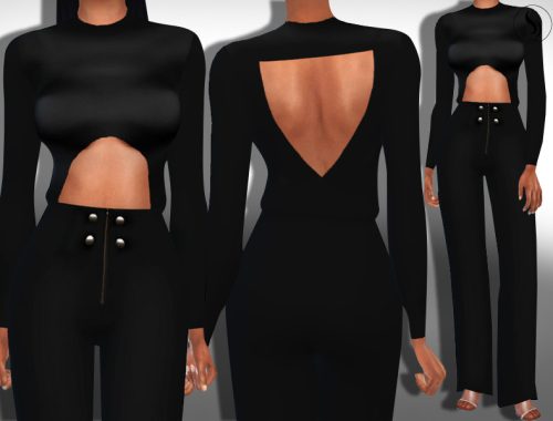 Female Long Sleeve Modern Jumpsuit