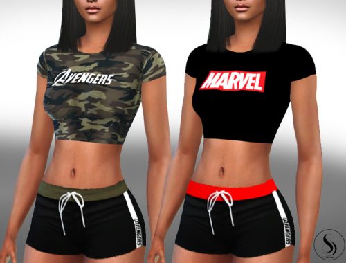 Female Marvel Athletic And Sleeping Outfits
