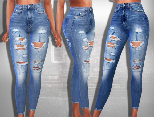 Female Ripped Skinny Fit Jeans