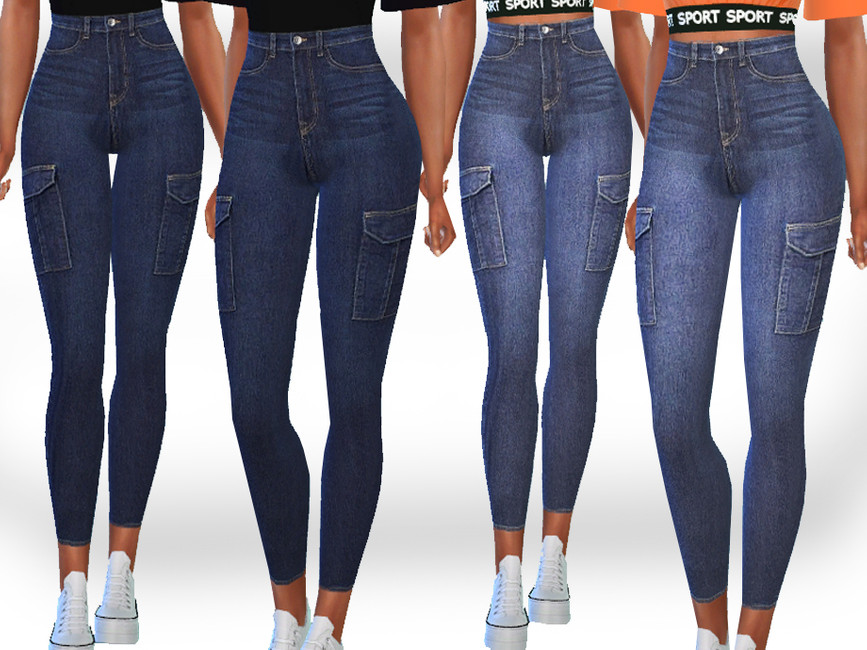 Female Side Pocket Skinny Fit Jeans - The Sims 4 Catalog