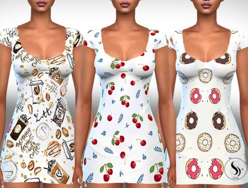 Female Sleeping Short Dresses